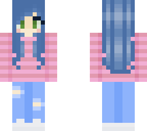 blue haired girl