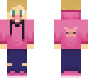 clom, pink hoodie