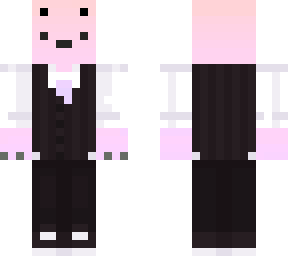 pastel pink bear in a suit