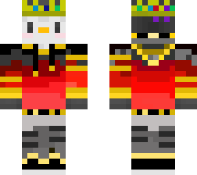 penguin with techno crown