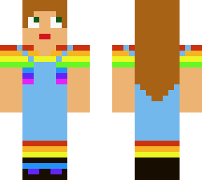 rainbow t-shirt and pinafore