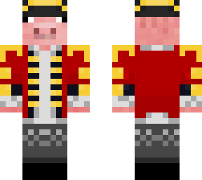 technoblade as a general, with a bicorne hat