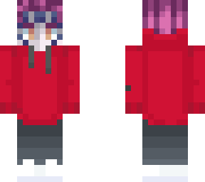akaza with a red hoodie
