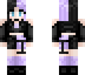 black & lilac female skin