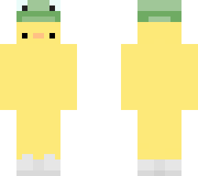 chick with frog hat