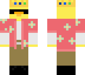 chicken with technoblade crown