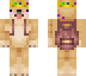 doge with technoblade crown