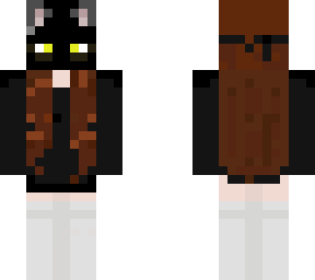 girl with cat mask but with brown hair