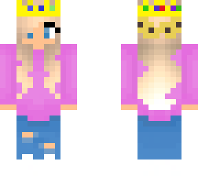 my skin, with technoblade crown