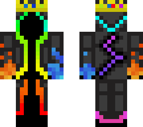 rainbow wizard + technoblade  crown
