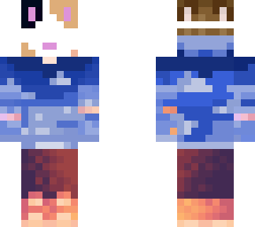 updated calico blue hoodie