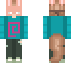 wolf with a rabits mask