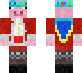 technoblade's skin remake with a diamond crown