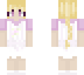 test skin - girl in cherry blossom dress