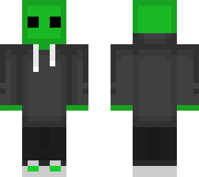 a green guy in a hoodie