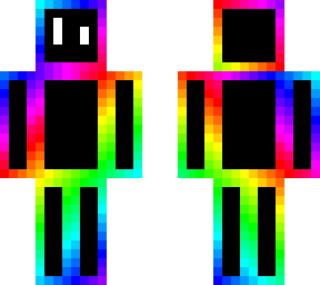 black and rainbow