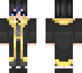 blue haired human - hufflepuff