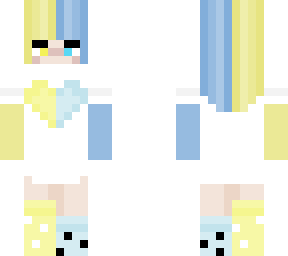 blue yellow girl