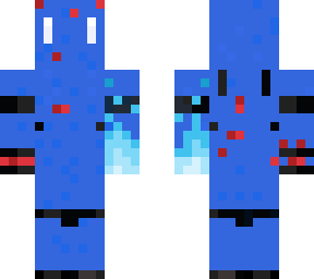 clay person with blue fire
