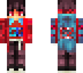 gg ez (rip technoblade) blue and red