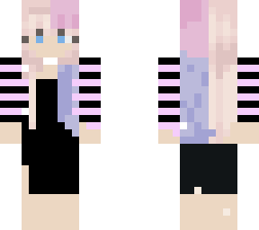 girl with pink, blue and red hair!!