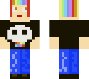 rainbow skull t-shirt outfit