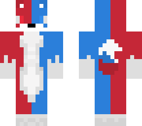 red and blue fox
