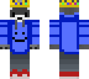 techno crown racoon (blue