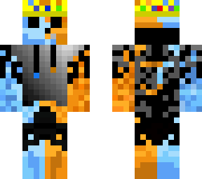 fire water slime with technoblade crown