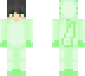 green axolotl boy /w black hair