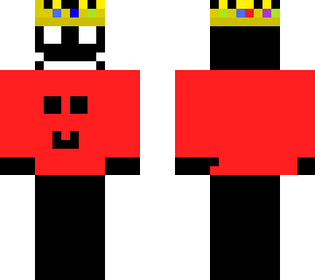 happy black and white man with technoblade crown and hoodie