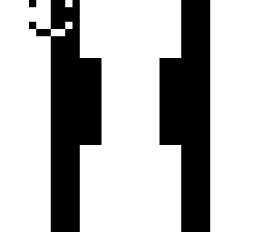 inverted black & white smile