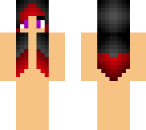 black and red hair girl base