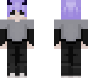 demon boy with purple hair