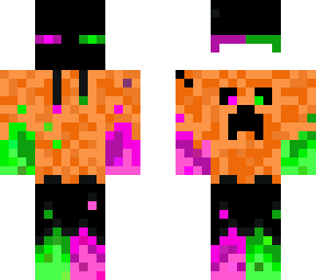 enderman gamer purple vs green fire