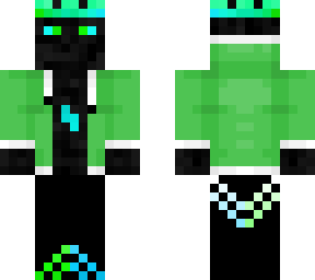green and blue enderman