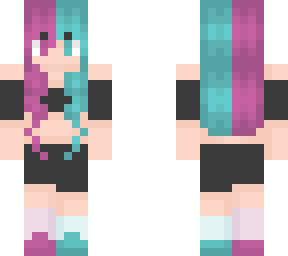 pink and blue girl