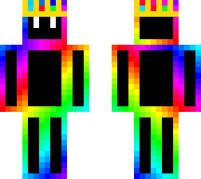 rainbow skin with technoblades crown (rip techno)