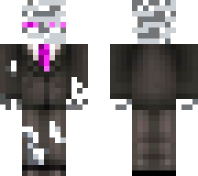 scared (white) enderman in a suit