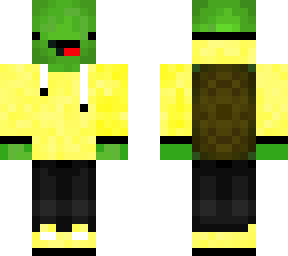 yellow turtle with hoodie