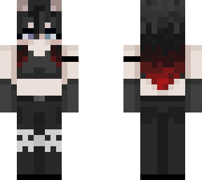 black&red hair