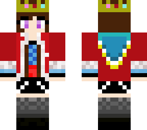 blue creeper in a technoblade outfit