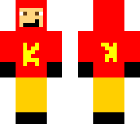 orcort skin mit einem roten pulli