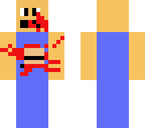 persen with a chest borster comeing out of him