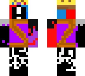 purple with a crown and corruption