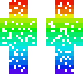 rainbow white particles skin