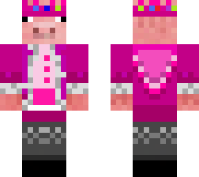 technoblade pink robe and crown