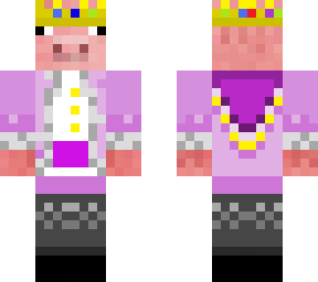 technoblade with a purple robe