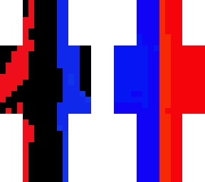 blue and red