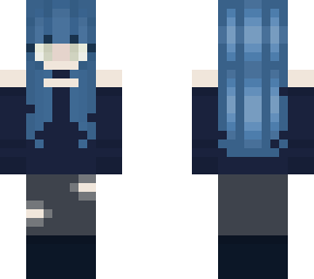 blue haired girl